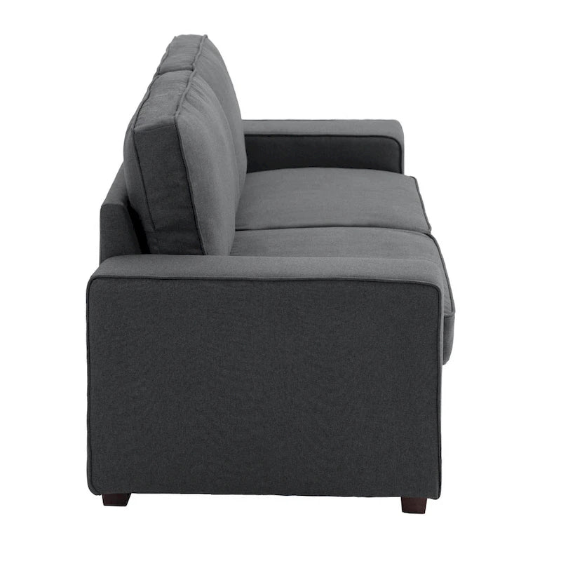 Modern 80 Upholstered Fabric 3-Seater Sofa