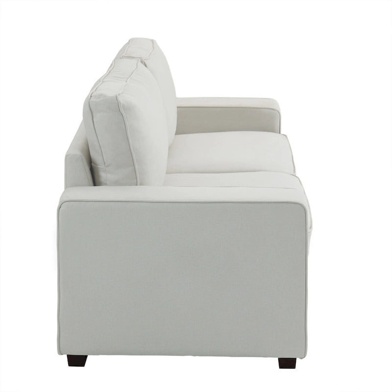 Modern 80 Upholstered Fabric 3-Seater Sofa