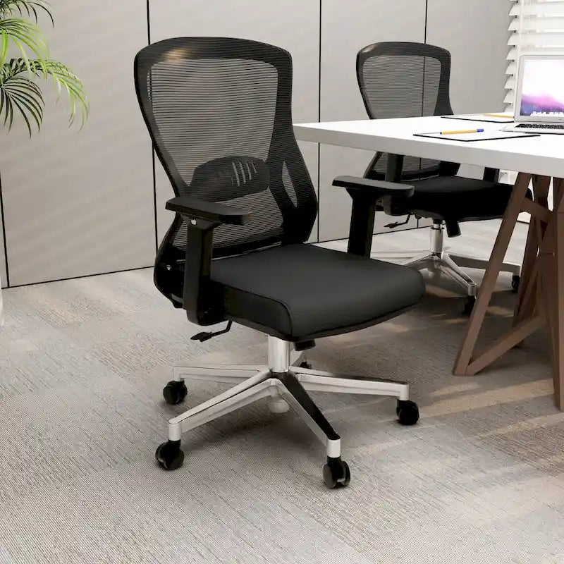 Cotton Office Chair with Mesh Mid-Back Series
