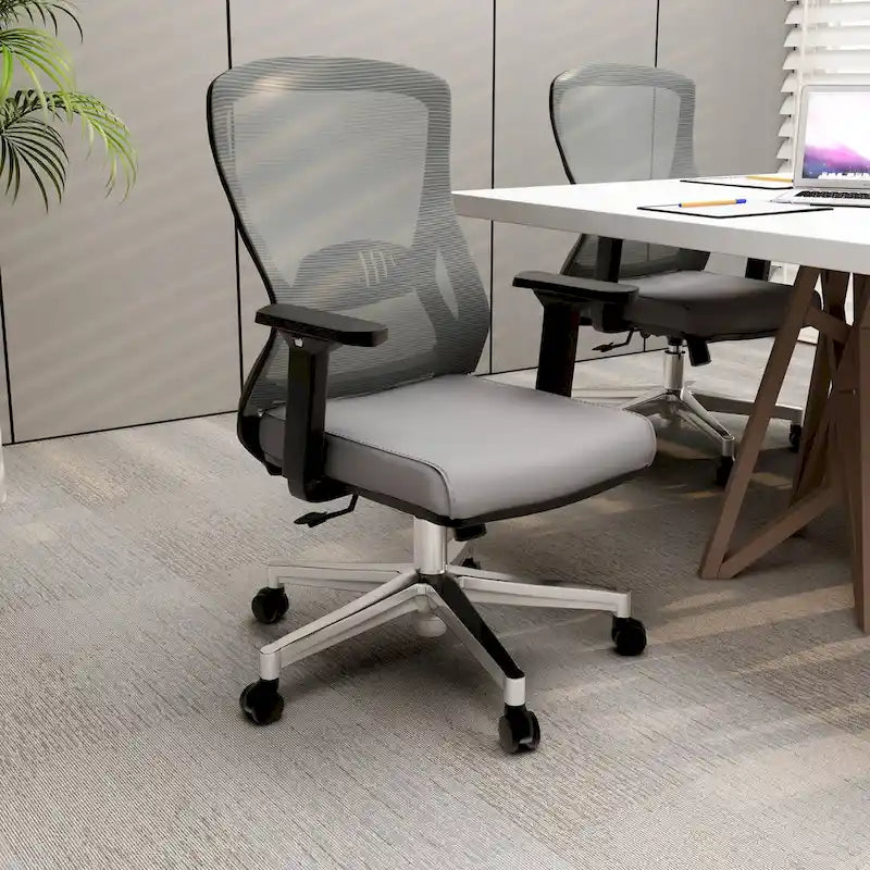 Cotton Office Chair with Mesh Mid-Back Series
