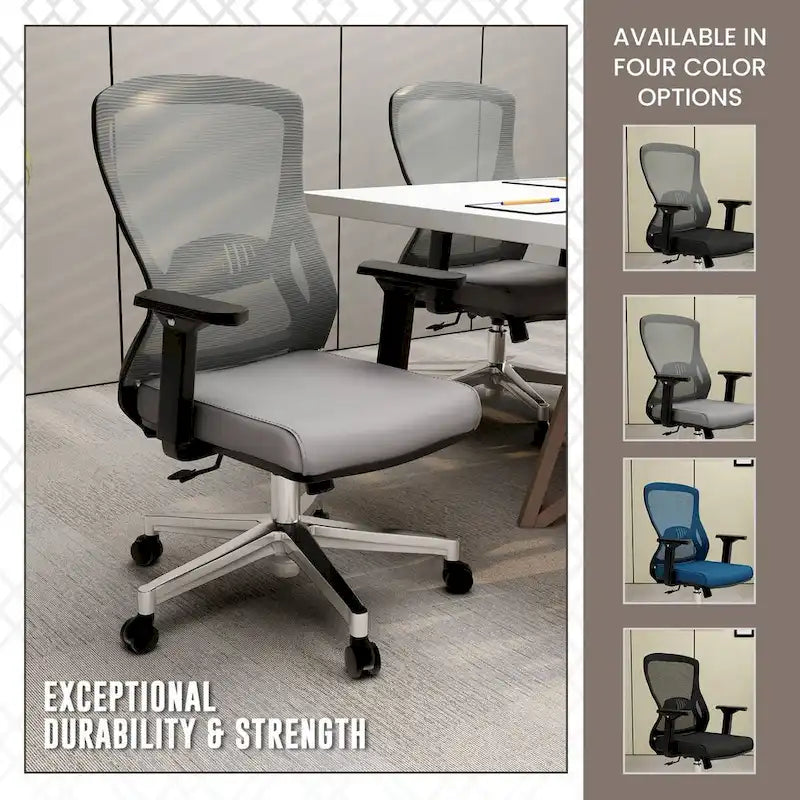 Cotton Office Chair with Mesh Mid-Back Series