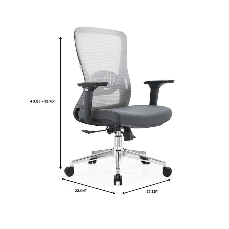 Cotton Office Chair with Mesh Mid-Back Series