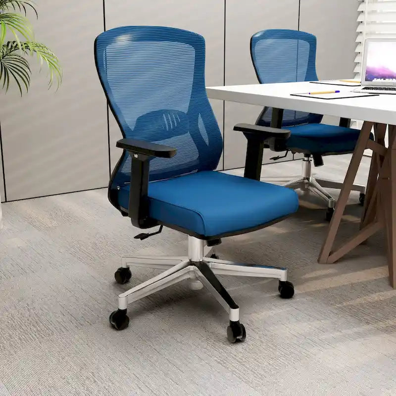 Cotton Office Chair with Mesh Mid-Back Series