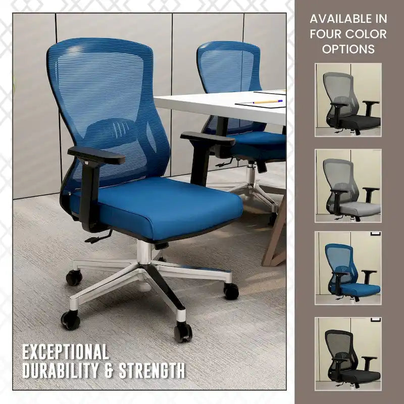 Cotton Office Chair with Mesh Mid-Back Series