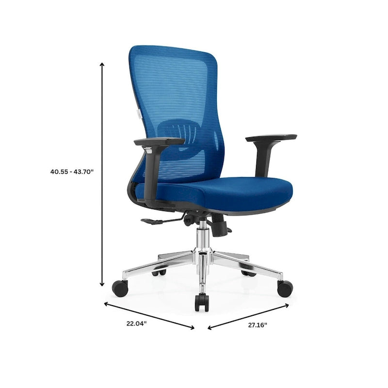 Cotton Office Chair with Mesh Mid-Back Series