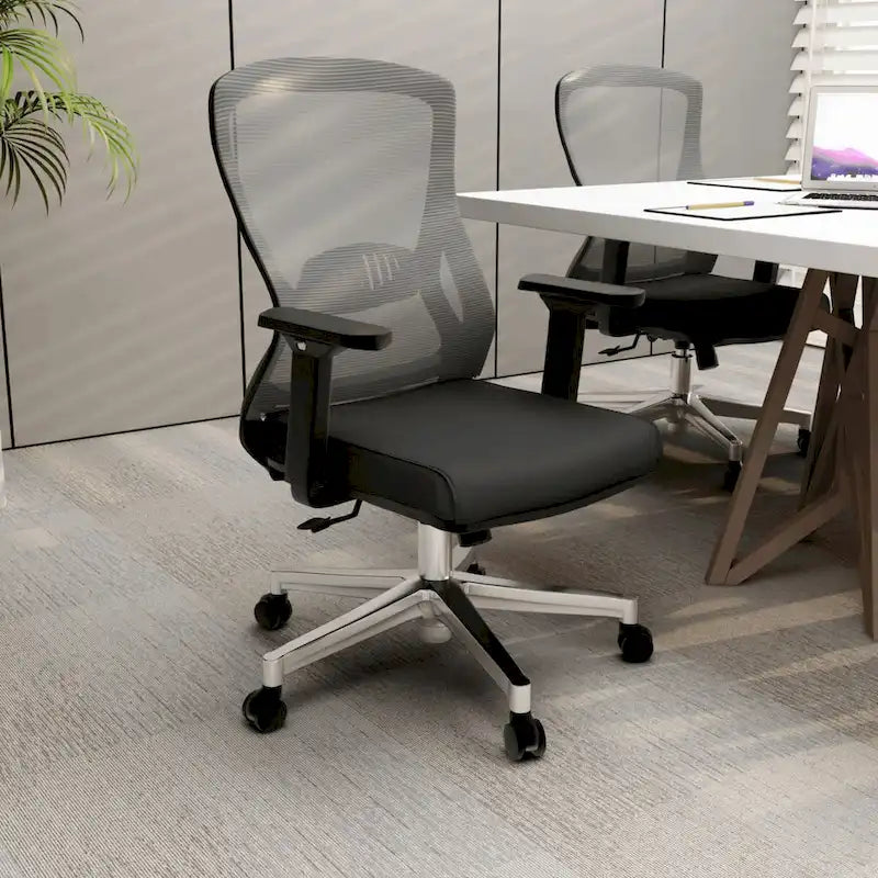 Cotton Office Chair with Mesh Mid-Back Series