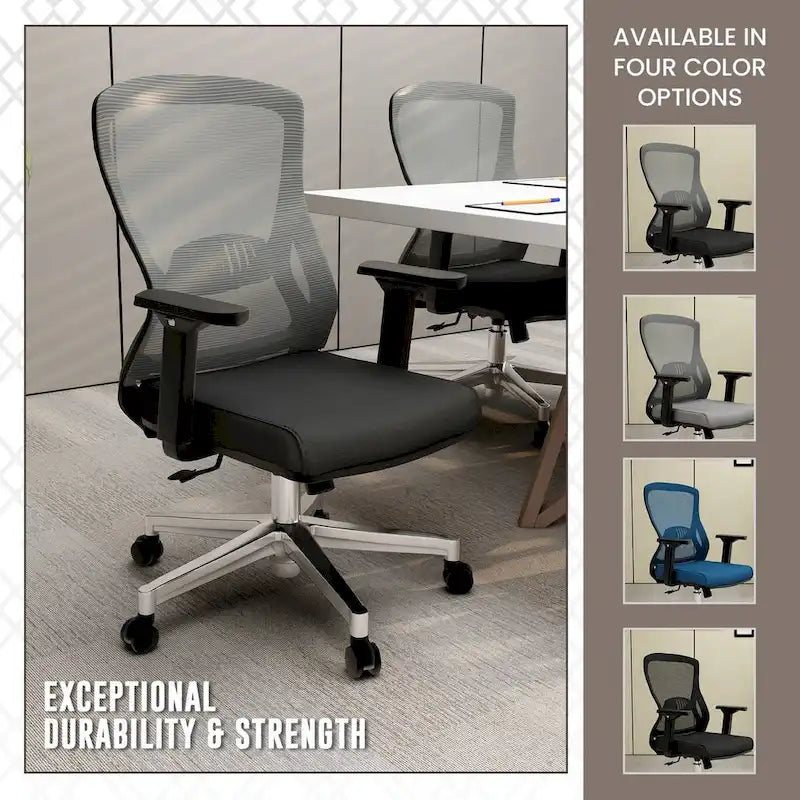 Cotton Office Chair with Mesh Mid-Back Series