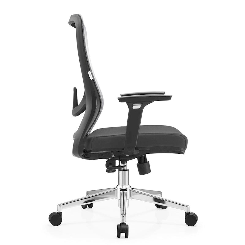 Cotton Office Chair with Mesh Mid-Back Series