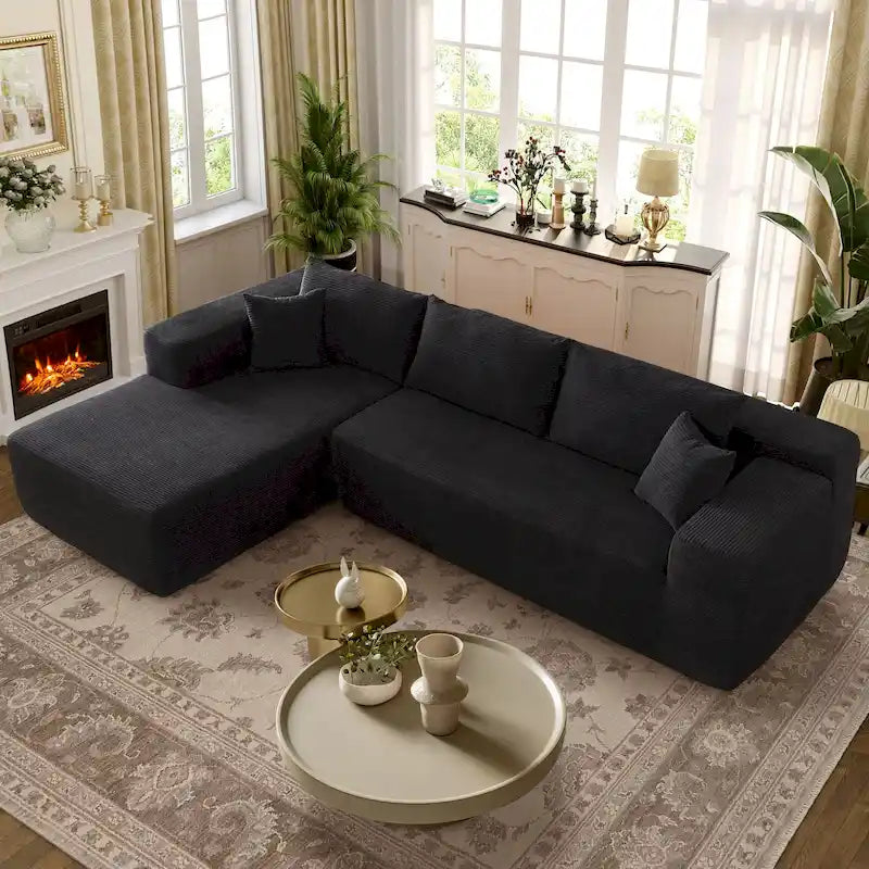 No Assembly Required Chaise Sofa
