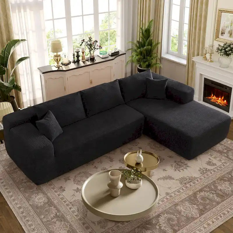 No Assembly Required Chaise Sofa