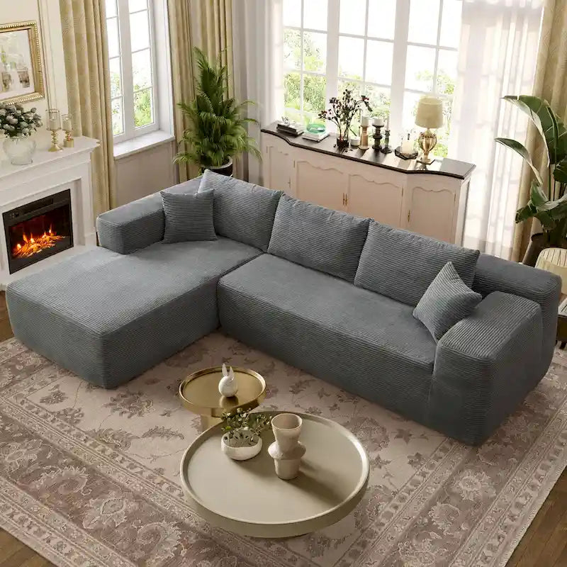 No Assembly Required Chaise Sofa