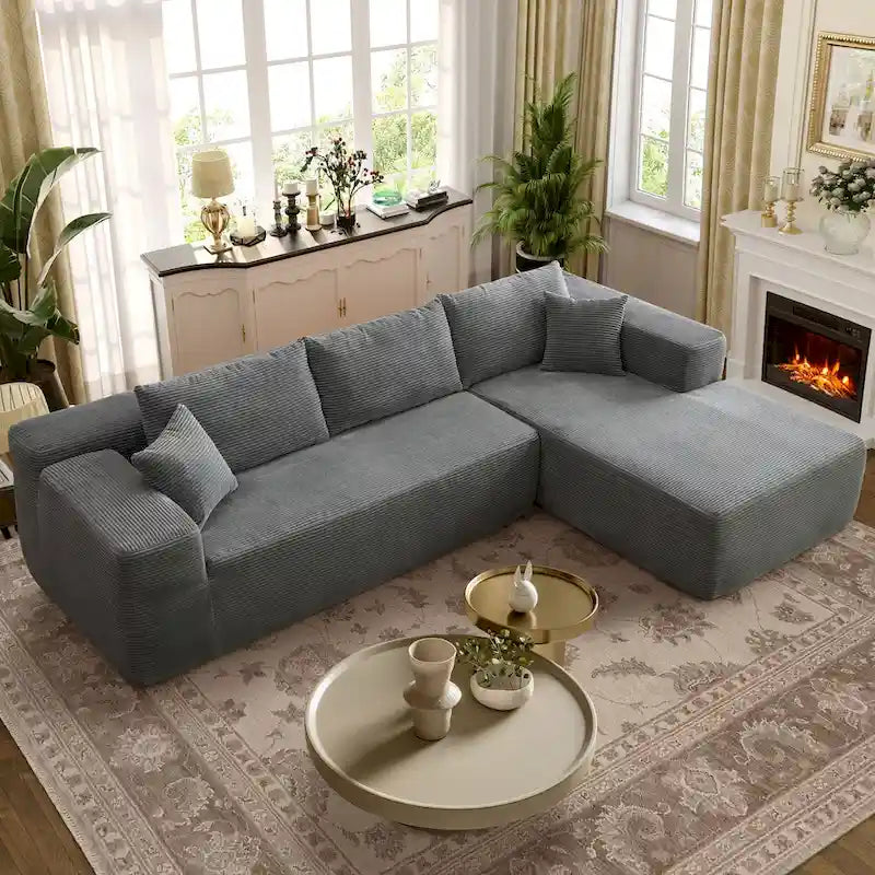 No Assembly Required Chaise Sofa
